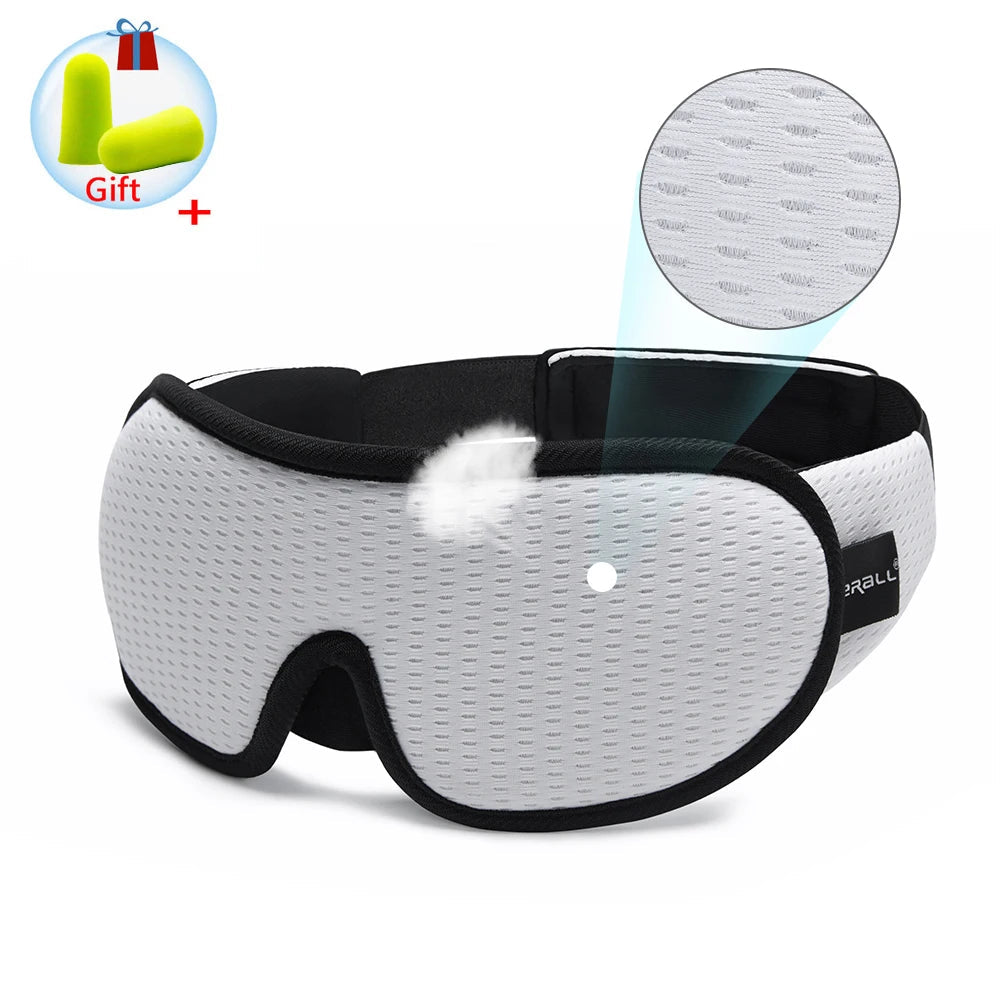 3D Sleeping Mask Block Out Light Sleep Mask For Eyes Soft Sleeping Aid Eye Mask for Travel Eyeshade Night Breathable Slaapmasker Quick Pick Grocers
